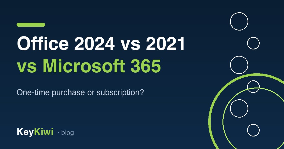 Office 2024 vs Office 2021 vs Microsoft 365 comparison